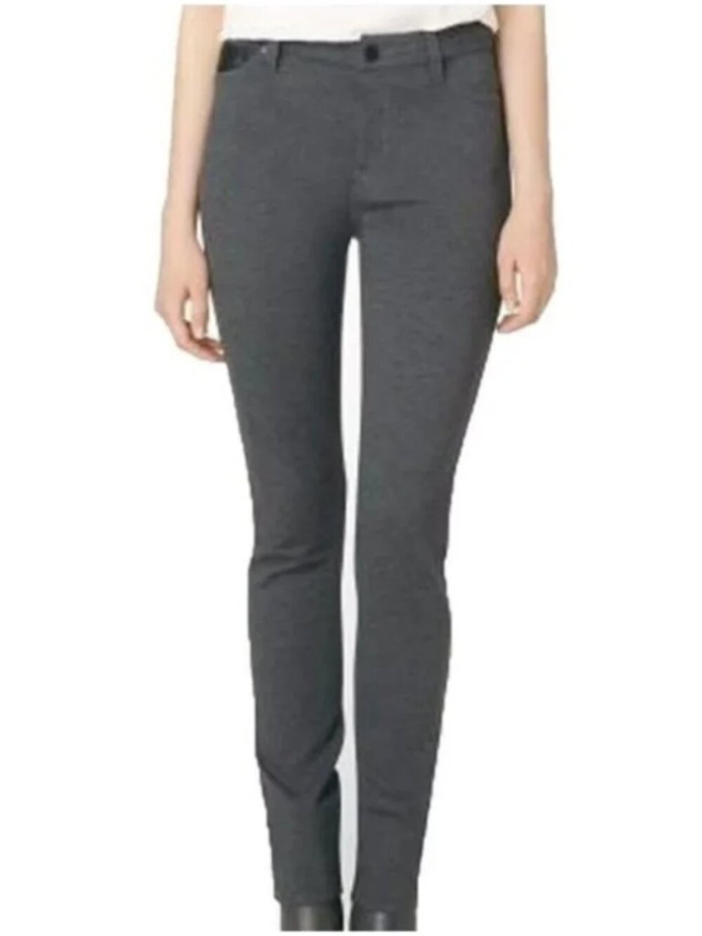 Calvin Klein Jeans Gray Slim Fit 5-Pocket Pants Womens Size 12 Skinny Ponte